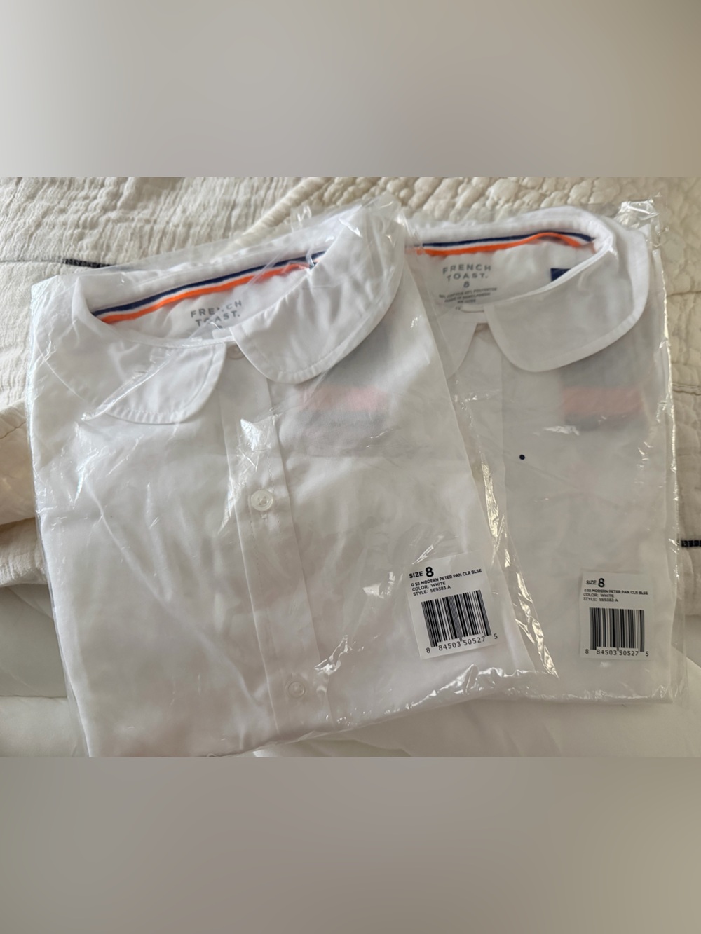 2 French Toast White Peter Collar Button-Down Shirt - girls’ uniform blouse NWT